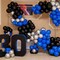 35 Pack Blue and Black Balloons with Silver Confetti – 12 Inch Dark Blue, Black & Chrome Silver Latex Balloons – USA 250th Anniversary Patriotic Gala & 2026 Graduation Decor – Boys Birthday & Navy Baby Shower Supplies
